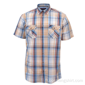 Chemise hawaïenne boutonnée à manches courtes